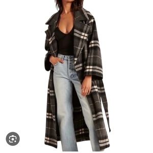 Abercrombie and Fitch Wool-Blend Belted Blanket Coat